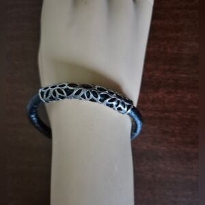 Elegant Silver and Black Women's Bracelet